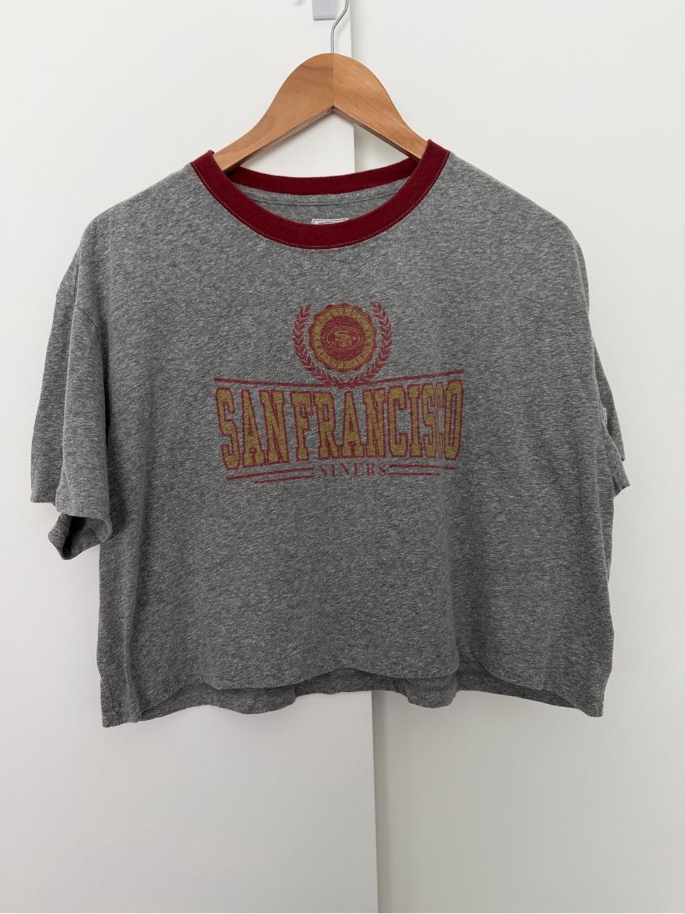 NFL San Francisco 49ers Cropped T-shirt Oversized Vintage Retro Style Medium